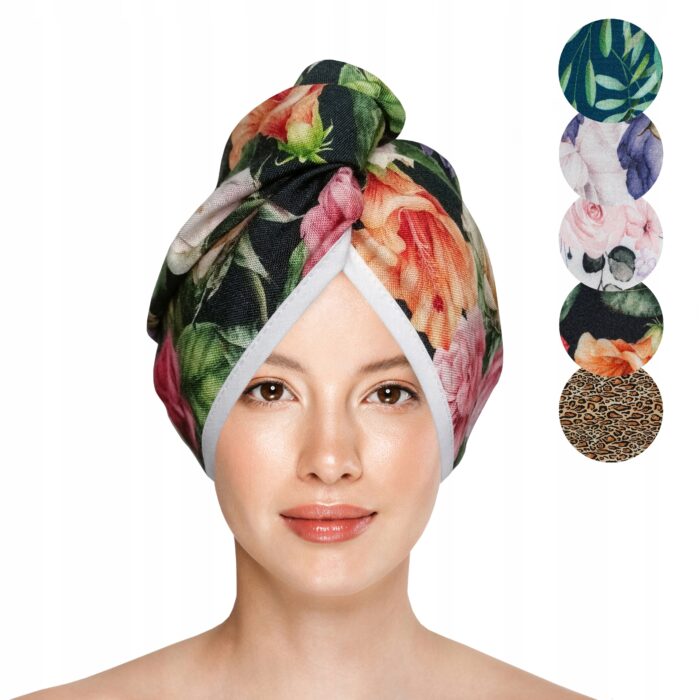 Turban do włosów z wiskozy bambusowej BUKIET