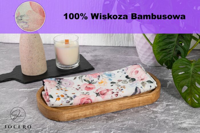 Ręcznik do włosów z wiskozy bambusowej RÓŻE - obrazek 3