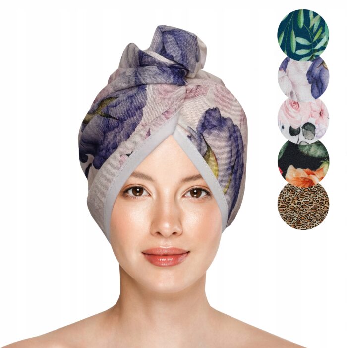 Turban do włosów z wiskozy bambusowej PEONIE